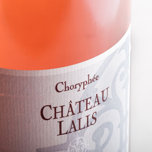 étiquette vin rosé choryphée