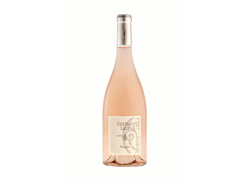 bouteille de vin rose